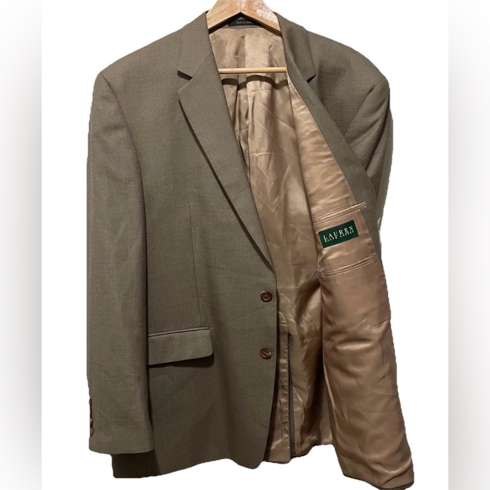 Ralph Lauren Men’s Tan Brown Blazer Sport Coat Size 46R - Picture 2 of 10